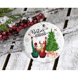 besties forever png, digital download, christmas ornament png, holiday ng, sublimation, print, merry christmas sublimati