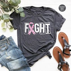 Breast Cancer Shirt, Fight Cancer T-Shirt, Cancer Survivor Gifts, Cancer Awareness, October T Shirt, Cancer Ribbon Tee,