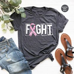 breast cancer shirt, fight cancer t-shirt, cancer survivor gifts, cancer awareness, october t shirt, cancer ribbon tee,