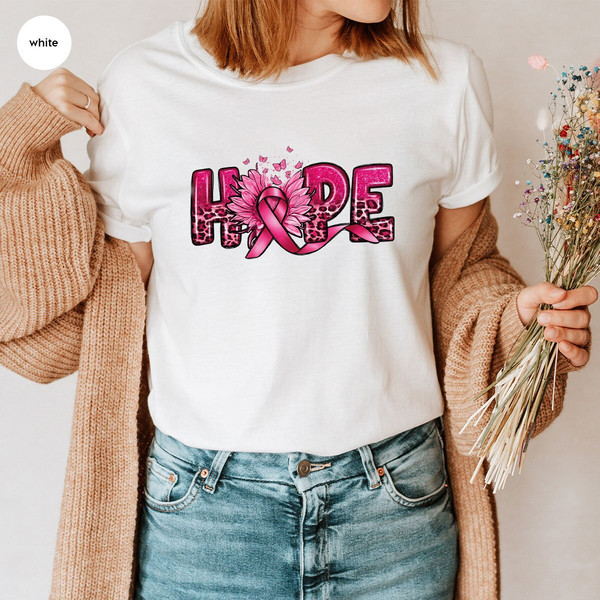 Breast Cancer Support Shirts, Sunflower Clothing, Awareness Month Gifts, Cancer Ribbon Graphic Tees, Breast Cancer Outfit, Gifts for Warrior - 1.jpg