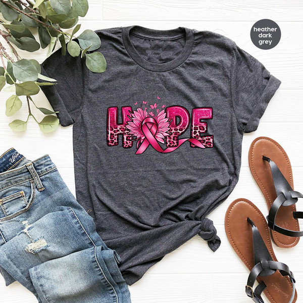 Breast Cancer Support Shirts, Sunflower Clothing, Awareness Month Gifts, Cancer Ribbon Graphic Tees, Breast Cancer Outfit, Gifts for Warrior - 2.jpg