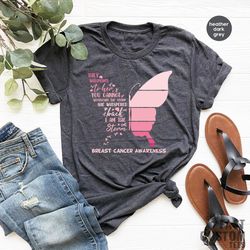 butterfly shirt, breast cancer t shirt, cancer awareness shirt, october shirt, cancer support shirt, cancer warrior shir