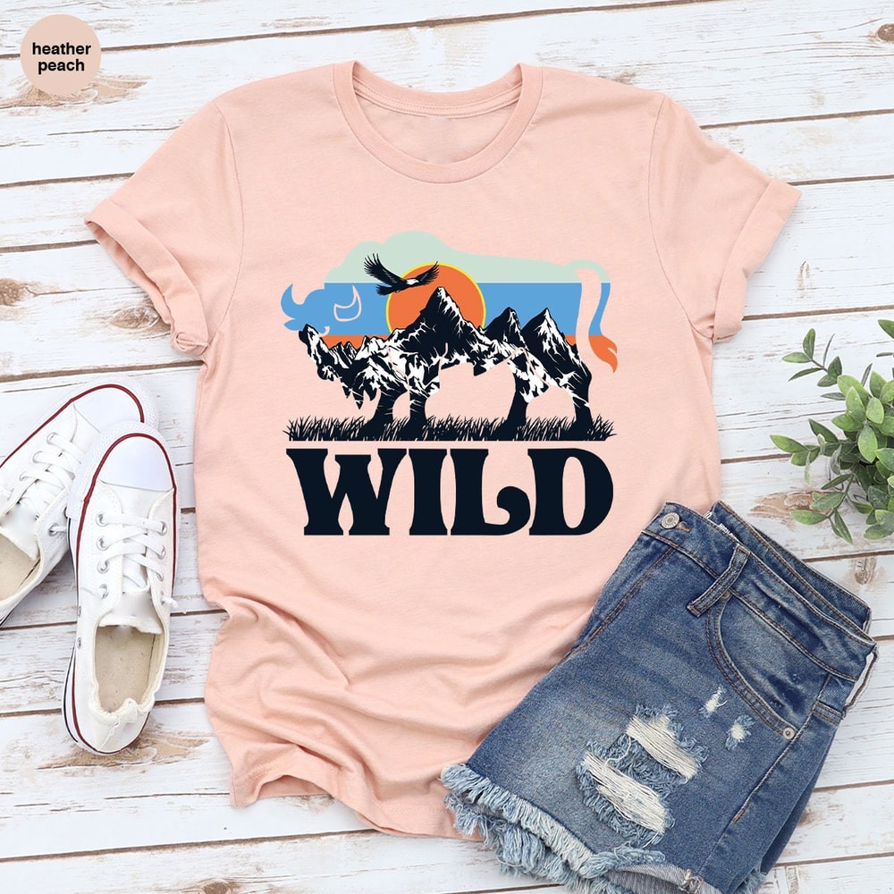 Camping Shirt, Nature TShirt, Eagle Graphic Tees, Mountain TShirt, Buffalo TShirt, Wild Shirt, Hiking Tee, Adventure Tshirt, Camper Shirt - 6.jpg