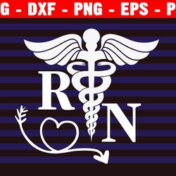 medical symbol rn nurse svg, medical svg, registered nurse svg, caduceus svg, medical symbol svg