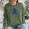 Cancer Awareness Hoodies and Sweaters, Colon Cancer Sweatshirt, Cancer Survivor Long Sleeve Shirt, Blue Ribbon, Awareness Gift, Gift for Her - 6.jpg