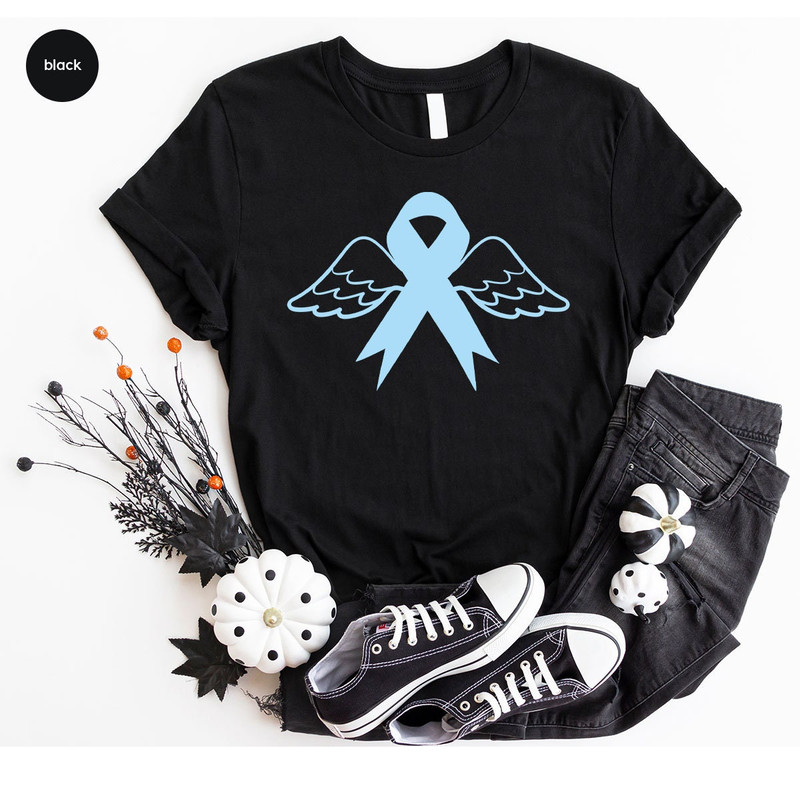 Cancer Awareness T-Shirt, Colon Cancer Crewneck Sweatshirt, Cancer Survivor Gift, Blue Ribbon Shirt, Awareness Gift, Gift for Her - 6.jpg