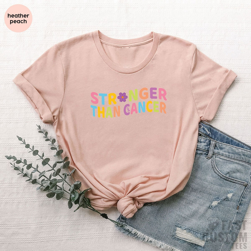 Cancer Shirt, Cancer Awareness Shirt, Cancer Gifts, Cancer Survivor Gift, Cancer Support, Stronger Than Cancer T-Shirt, Warrior Cancer - 5.jpg
