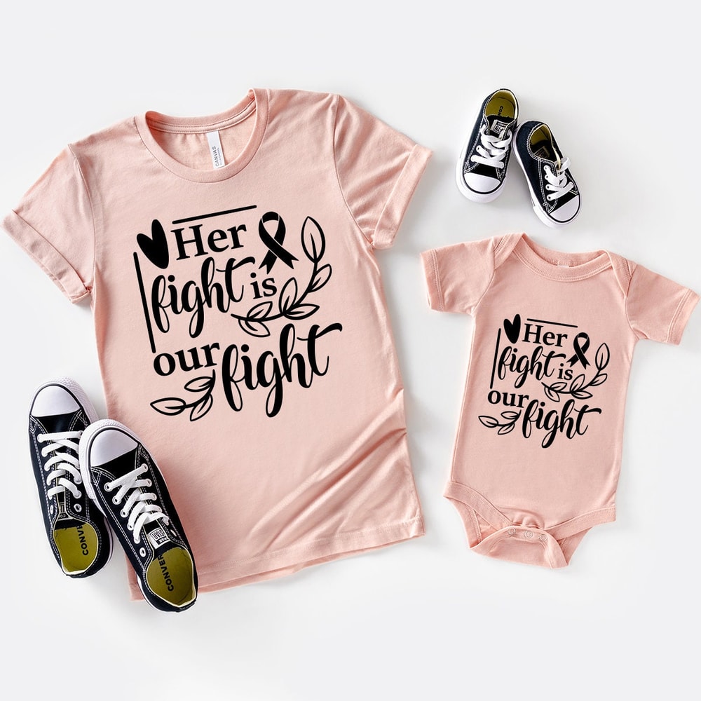 Cancer Support Shirt, Her Fight Is Our Fight Shirt, Motivational T Shirt, Cancer Awareness T Shirt, Cancer Ribbon Tee,Breast Cancer Shirt - 2.jpg
