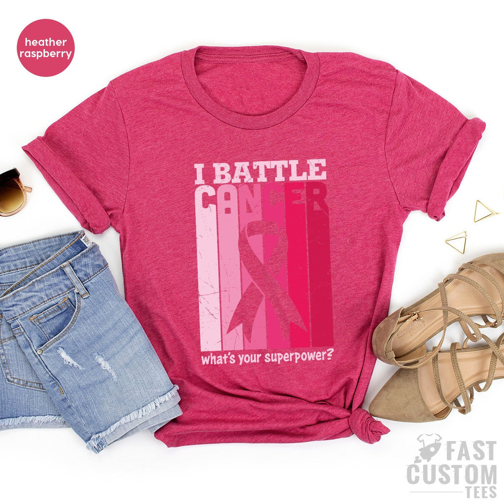 Cancer Warrior Shirt, I Battle Cancer Shirt, Stronger Than Cancer T-Shirt, Gift For Cancer Awareness Day, October Shirt - 6.jpg