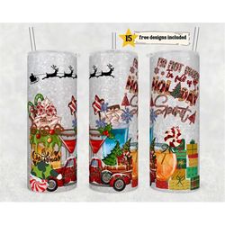 20 oz skinny tumbler, funny christmas not drunk full of holiday spirit straight template, digital download, sublimation
