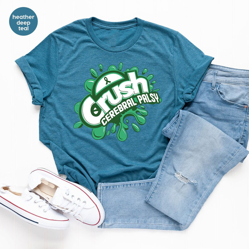 Cerebral Palsy Survivor Shirt, Warrior Graphic Tees, Cerebral Palsy Awareness Gifts, Support Clothing, Cerebral Palsy VNeck T-Shirts - 3.jpg