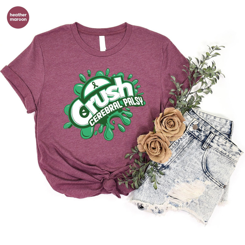Cerebral Palsy Survivor Shirt, Warrior Graphic Tees, Cerebral Palsy Awareness Gifts, Support Clothing, Cerebral Palsy VNeck T-Shirts - 5.jpg