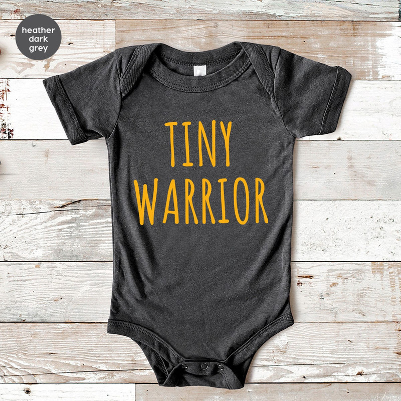 Childhood Cancer Tiny Warrior T-Shirt, Mama of a Child Cancer Warrior Crewneck Shirt, Kids Cancer T Shirt, Pediatric Cancer Survivor Gift - 3.jpg