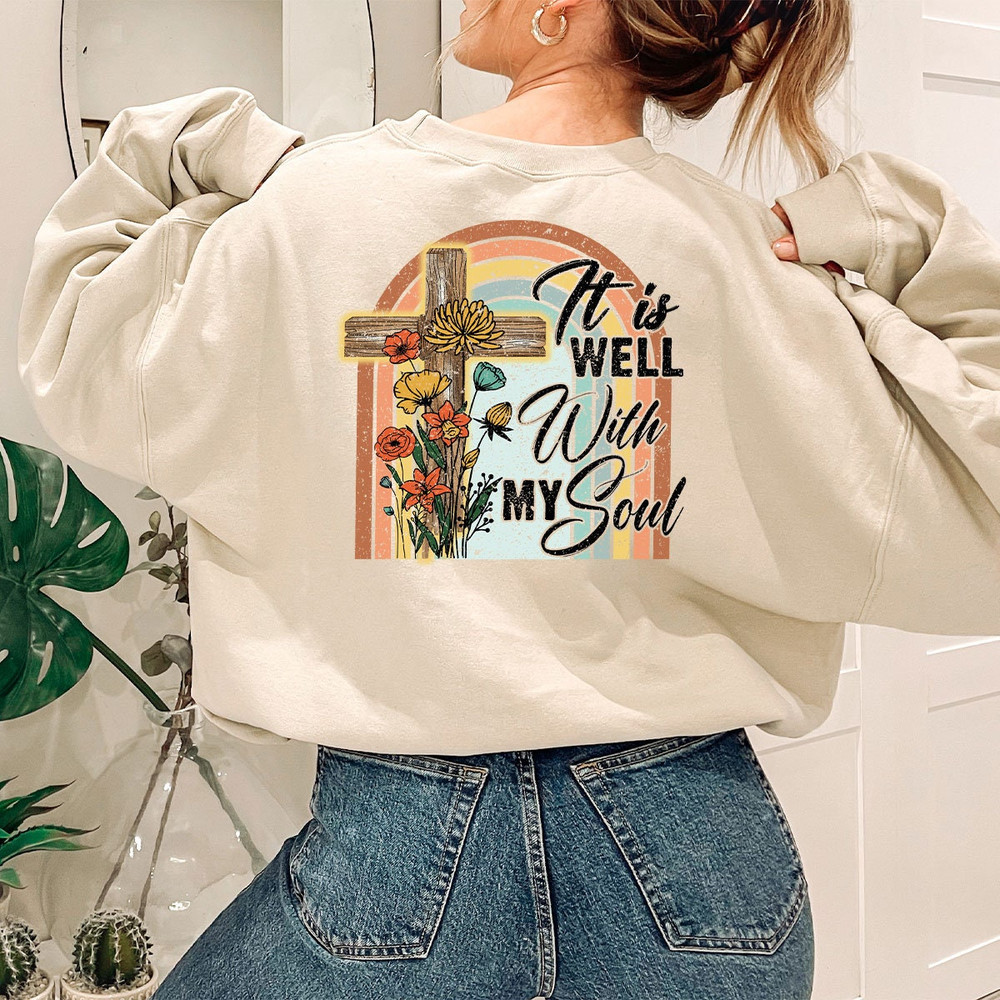 Christian Cross Shirt, Retro Christian Sweatshirt, Floral TShirt, Christian Graphic Tees, Christian Clothing Women, Inspirational Shirts - 7.jpg