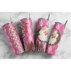 20 oz skinny tumbler, love pink christmas vintage santa baby straight template, digital download, sublimation graphics i