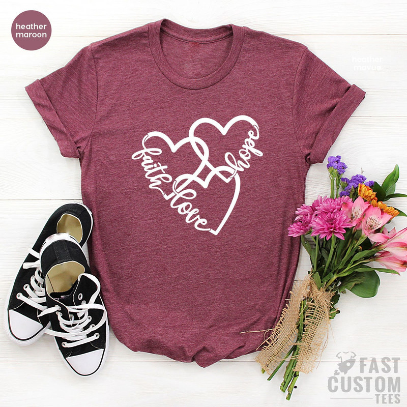 Christian Shirts, Faith Shirt, Christian T Shirts, Inspirational Quotes, Faith Hope Love, Jesus Shirt, Religious Tee, Graphic Tees for Women - 3.jpg