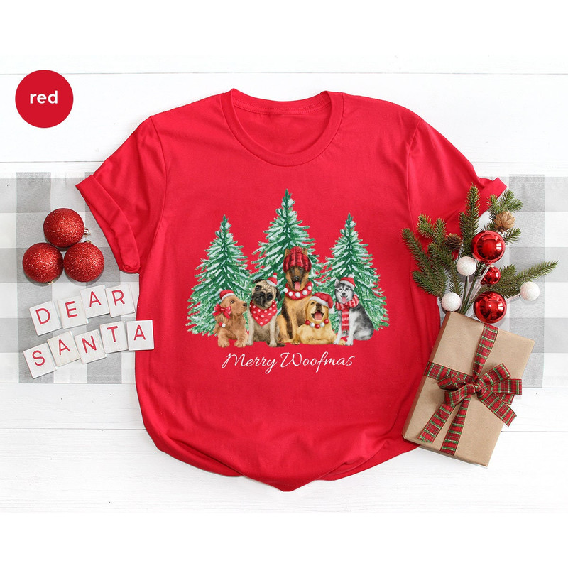 Christmas Tree Dogs Winter Graphic Tees for Dog Mom, Cute Dogs Merry Woofmas Sweatshirt Gifts for Dog Owners, Christmas Gifts for Dog Dad - 5.jpg