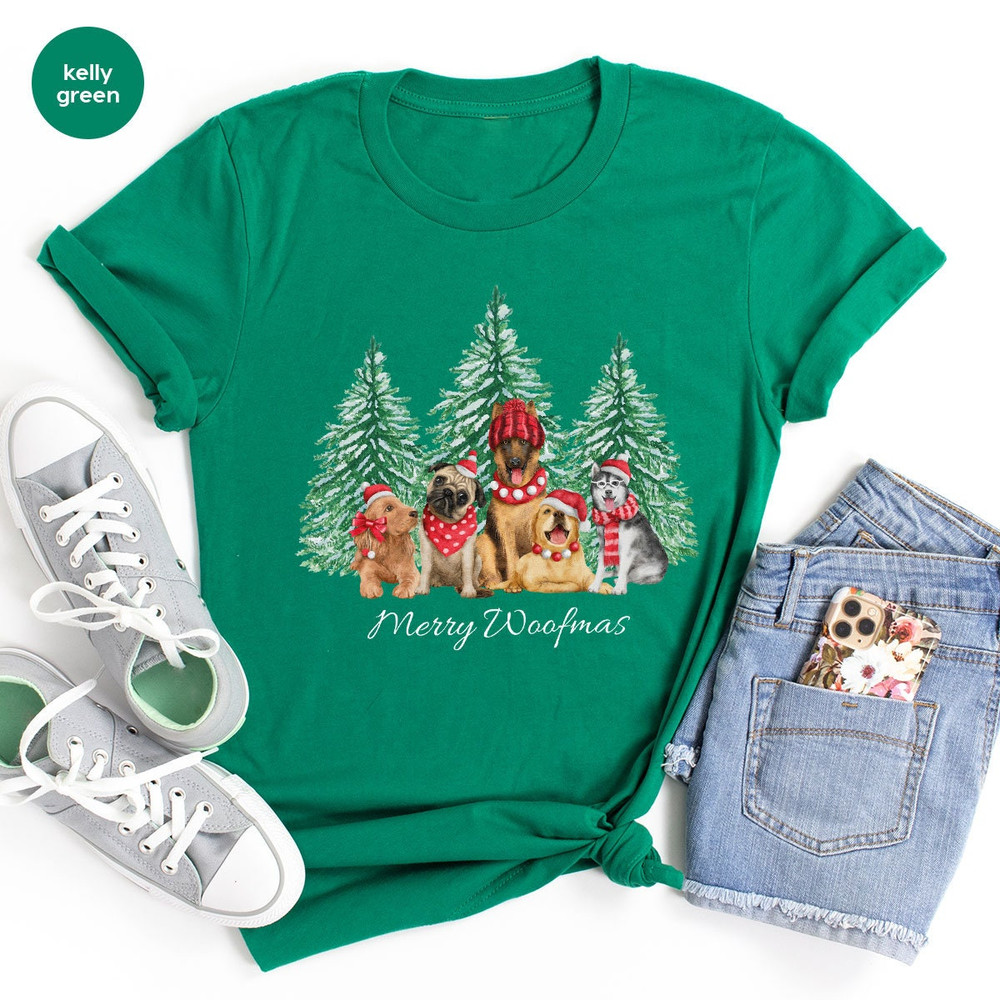 Christmas Tree Dogs Winter Graphic Tees for Dog Mom, Cute Dogs Merry Woofmas Sweatshirt Gifts for Dog Owners, Christmas Gifts for Dog Dad - 7.jpg