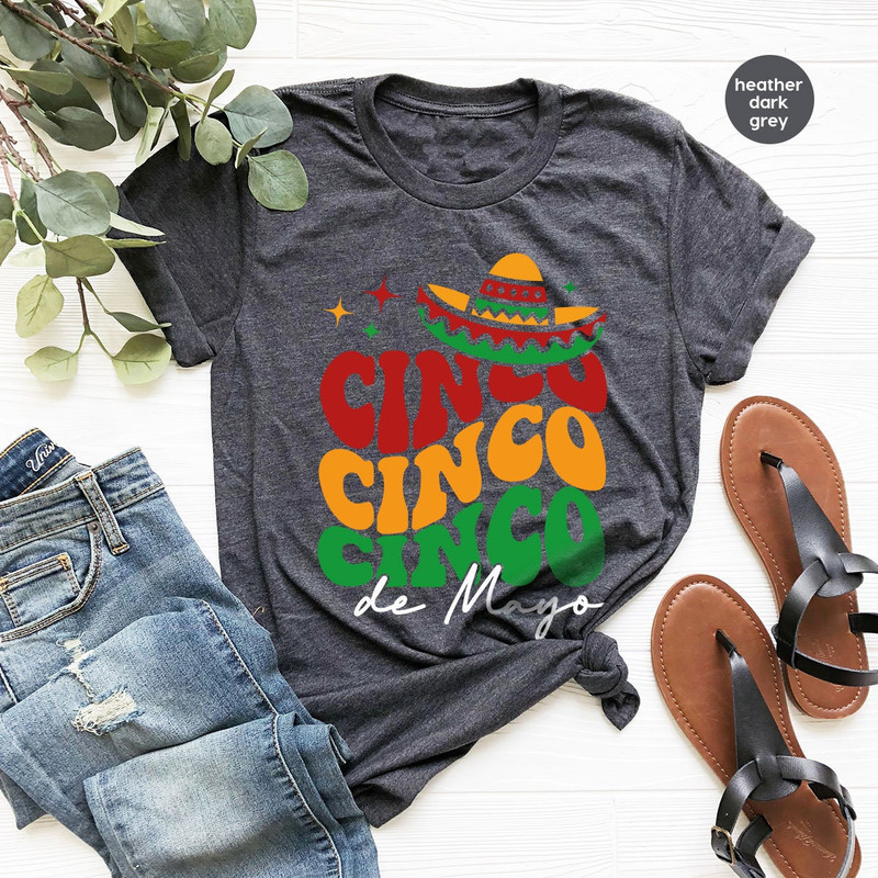 Cinco De Mayo TShirt, Festival Clothing, 5 De Mayo Outfit, Mexican Crewneck Sweatshirt, Party Shirts for Women, Happy Cinco De Mayo Gifts - 5.jpg