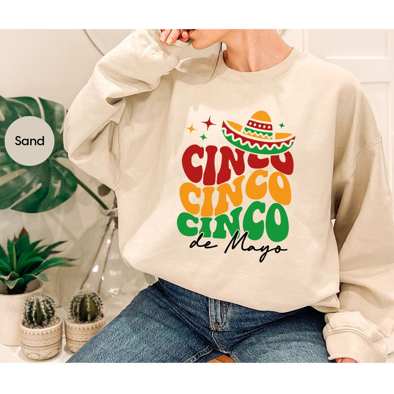 Cinco De Mayo TShirt, Festival Clothing, 5 De Mayo Outfit, Mexican Crewneck Sweatshirt, Party Shirts for Women, Happy Cinco De Mayo Gifts - 7.jpg