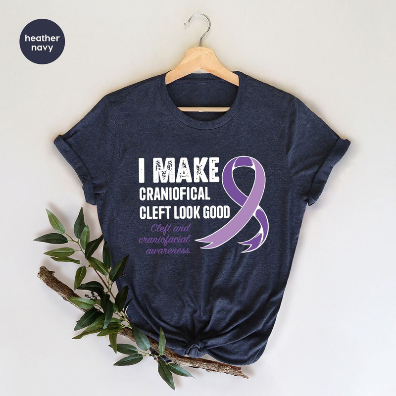 Cleft and Craniofacial Shirt, Awareness Gifts, Warrior Clothing, Family Support TShirt, Ribbon Graphic Tees, Cleft Palate Lip, Gift for Her - 1.jpg