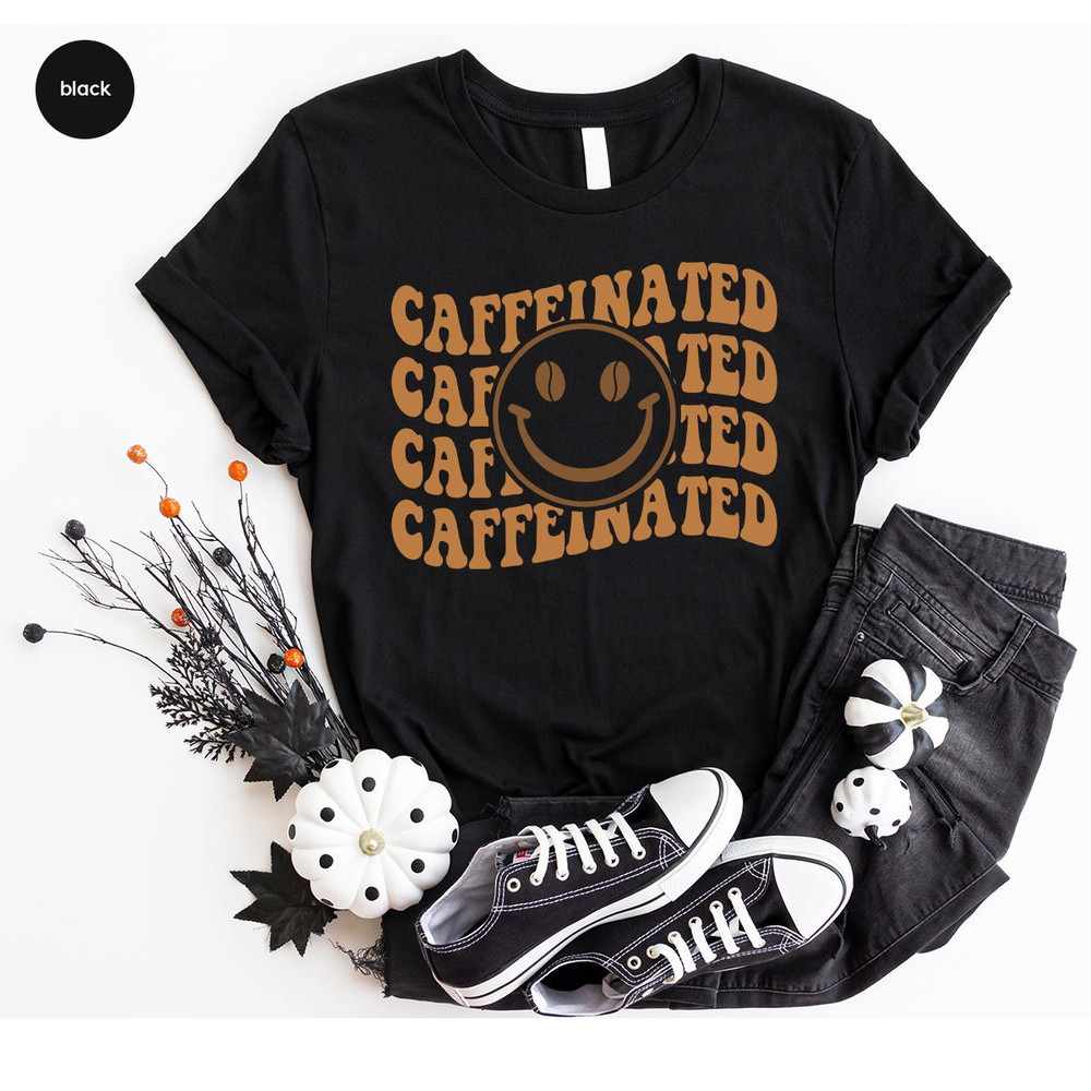 Coffee Vneck Shirt, Cute Coffee T-Shirt, Coffe Shirts for Women, Gift for Her, Coffee Outfit, Coffee Gifts, Womens Clothing - 3.jpg