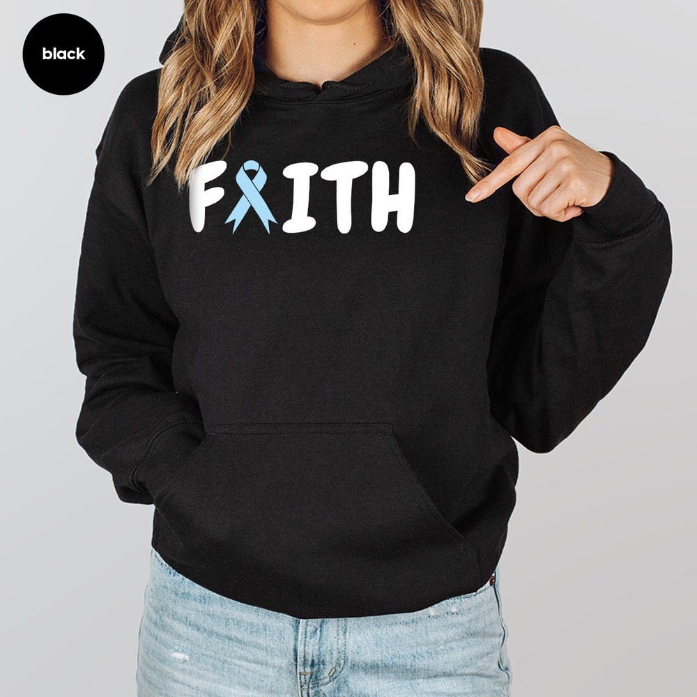 Colon Cancer Hoodies and Sweaters, Faith Long Sleeve Shirt, Colorectal Cancer Sweatshirt, Colon Cancer Ribbon, Cancer Survivor Hoodie - 7.jpg