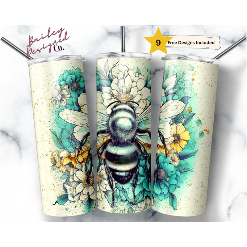 MR-1462023195224-floral-bee-20-oz-skinny-tumbler-sublimation-design-digital-image-1.jpg