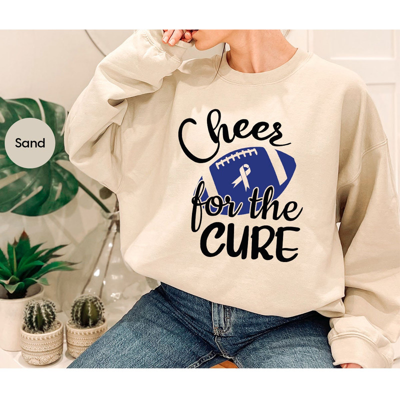 Colon Cancer Shirt, Cancer Survivor Gift, Cheer For The Cure Shirt, Cancer Support Tee, Colorectal Cancer T-Shirt, Football Cancer Shirt - 7.jpg