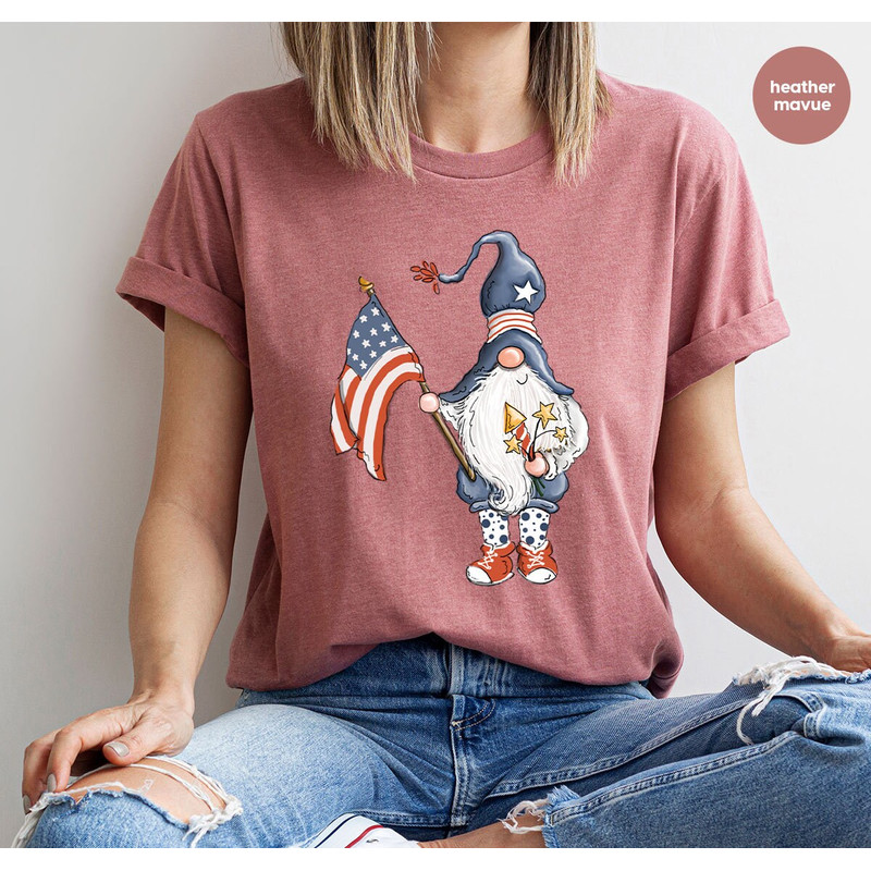Cool 4th of July Shirt, American Gnome Graphic Tees, American Flag TShirt, USA Kids T-Shirts, Independence Day Outfit, Patriotic Clothing - 4.jpg