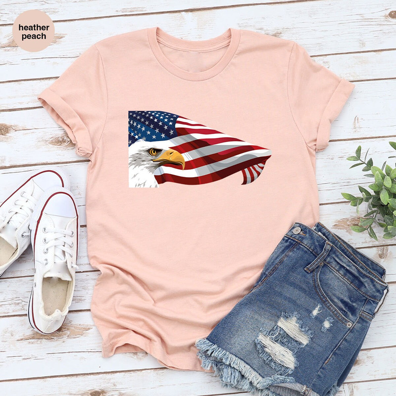 Cool USA Eagle Graphic Tees, American Flag Shirt, Memorial Day Gifts, Patriotic T-Shirt, Independence Day Clothing, 4th of July Gift for Men - 5.jpg