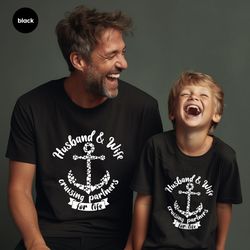 couples cruise shirts, family cruising tshirts, vacation graphic tees, travel gifts for wife, husband and wife shirts, t