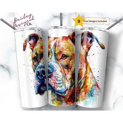 alcohol ink american bully 20 oz skinny tumbler sublimation design digital download png instant digital only, american b