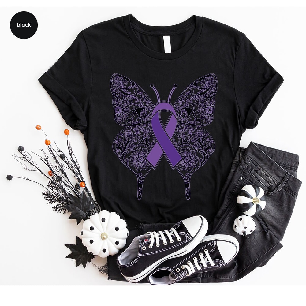 Crohns Disease Survivor Shirt, Butterfly Graphic Tees, Crohns Disease Ribbon Shirt, Awareness Gifts, Crohns Disease Warrior Shirt - 6.jpg