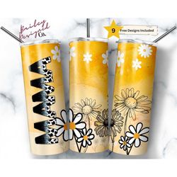 mama daisy 20 oz skinny tumbler sublimation design digital download png instant digital only, daisy mama tumbler