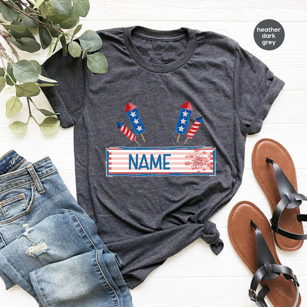 Custom 4th of July Shirt, Personalized Gifts, Patriotic TShirt, America Graphic Tees, Matching Family Shirts, Customized USA Party Shirts - 1.jpg