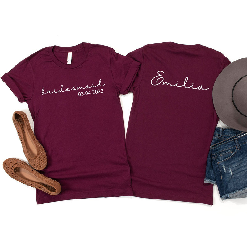 Custom Bridesmaid Shirts, Bridesmaid Gifts, Personalized Bachelorette Shirts, Bride Shirt, Wedding Sweatshirt, Bachelorette Party T-Shirt - 4.jpg