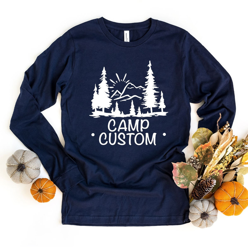 Custom Camp Long Sleeve Shirt, Camping Shirt, Camping Friend Gift, Summer Shirt, Camping Longsleeve Shirt, Simple Camping Shirt - 4.jpg