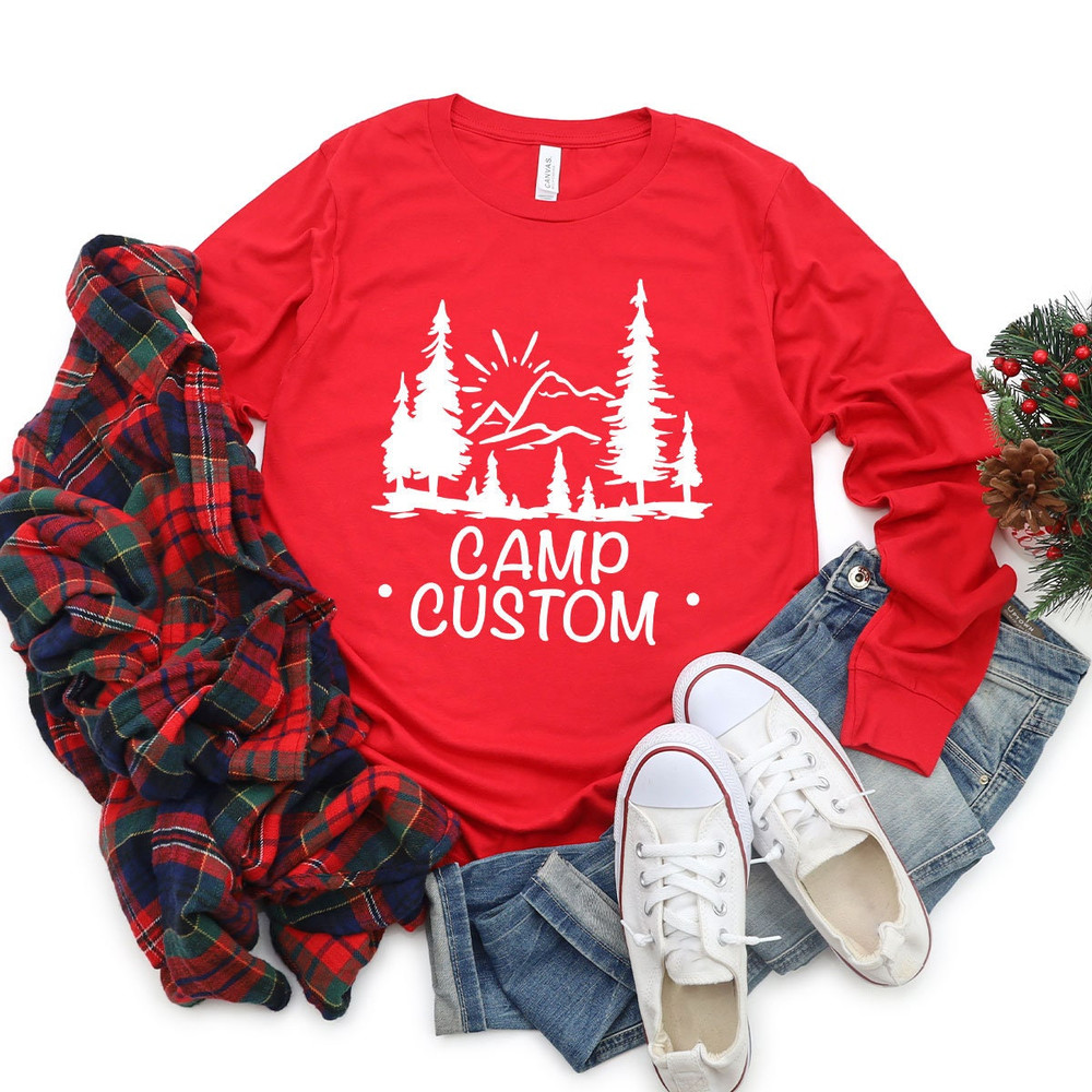 Custom Camp Long Sleeve Shirt, Camping Shirt, Camping Friend Gift, Summer Shirt, Camping Longsleeve Shirt, Simple Camping Shirt - 5.jpg