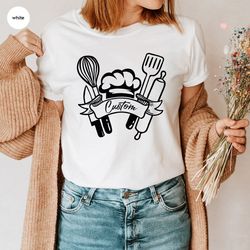 custom chef shirt, fathers day gifts, trendy dad t-shirts, gifts for mom, personalized father clothing, daddy outfit, gi