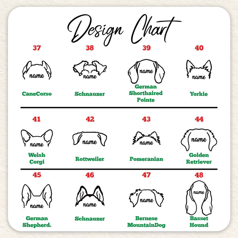 Custom Dog Ears Line Drawing Pocket Tees, Dog Mom Sweatshirt, Personalized Gift, Custom Dog Ears Outline Pocket Shirt, Dog Owners Gifts - 7.jpg