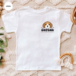 custom dog shirt, personalized dog pocket t-shirt, dog mom shirt, cute dog crewneck sweatshirt, pocket dog tees, gift fo