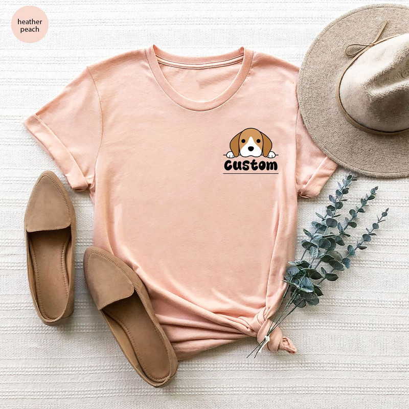 Custom Dog Shirt, Personalized Dog Pocket T-Shirt, Dog Mom Shirt, Cute Dog Crewneck Sweatshirt, Pocket Dog Tees, Gift for Her, Graphic Tees - 4.jpg