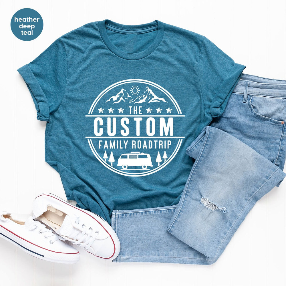 Custom Family Vacation TShirt, Personalized Travel Graphic Tees, Matching Trip Shirts, Trendy Camping Clothing, Customized Adventure Outfit - 3.jpg