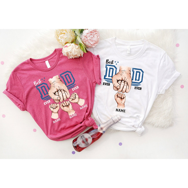 Custom Fathers Day Shirt, Personalized Dad Gifts, Matching Dad and Son Shirts, Fathers Day Gifts from Daughter, Best Dad Ever Graphic Tees - 4.jpg