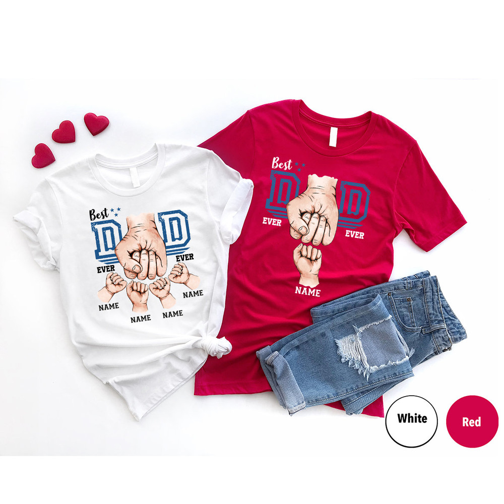 Custom Fathers Day Shirt, Personalized Dad Gifts, Matching Dad and Son Shirts, Fathers Day Gifts from Daughter, Best Dad Ever Graphic Tees - 5.jpg