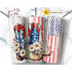 american girl 20 oz skinny tumbler sublimation design digital download png instant digital, american flag patriotic 4th
