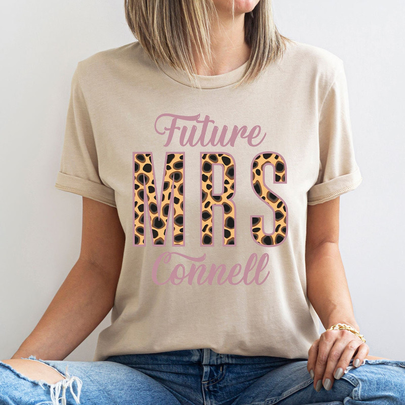 Custom Future Mrs Shirt, Bride Shirt, Personalized Engagement Gifts, Mrs Sweatshirt, Leopard Print Bride Shirts, Bridal Party Gifts - 3.jpg
