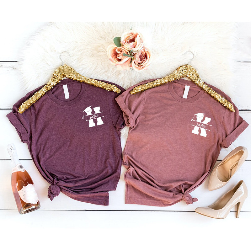 Custom Graduation Party Shirt, Personalized Gifts, Gifts for Her, High School Pocket Tees, Grad Party Shirt, Customized Senior Name Outfit - 2.jpg