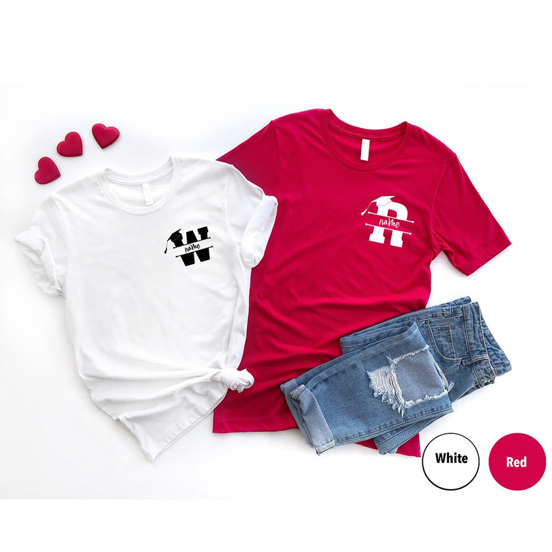 Custom Graduation Party Shirt, Personalized Gifts, Gifts for Her, High School Pocket Tees, Grad Party Shirt, Customized Senior Name Outfit - 4.jpg